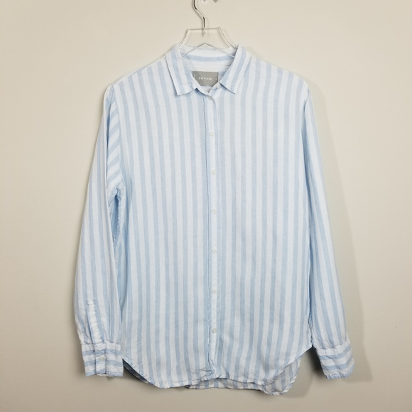 Everlane Tops - Everlane The Relaxed Linen Stripe Button Down Top